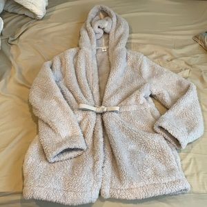 Sherpa robe/ cardigan.